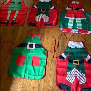Five beautiful Christmas aprons